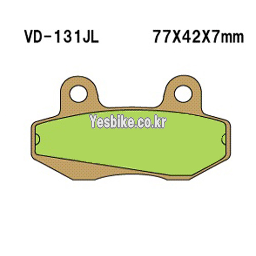 VESRAH 베스라 HONDA MBX50,NSR50,CBX125,S&T COMET,SYM WOLF125 브레이크패드, VD-131JL