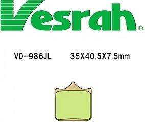 [Vesrah]베스라 VD986JL/SJL- APRILIA RSV1000,DUCATI S4RS, 999, KTM, HUSQVARNA 기타 그 외 기종 -오토바이 브레이크 패드