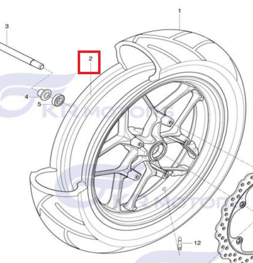 GD250R(엑시브250R) 휠(앞 순정흑색)