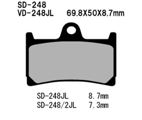 Vesrah(베스라) 브레이크 패드 WD248(SD248)