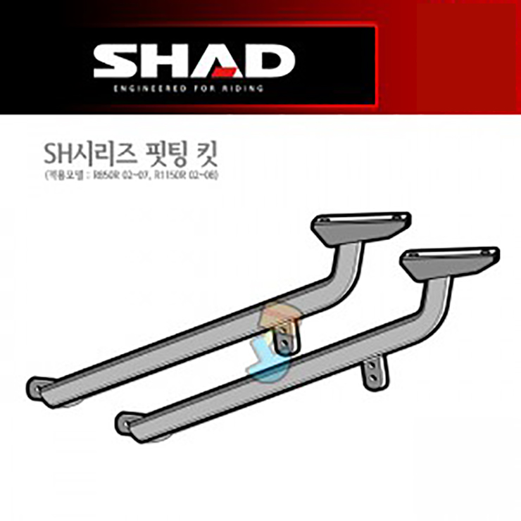 SHAD 샤드 탑케이스 SH시리즈 전용 핏팅 킷 BMW R850R '02~'07, R1150R '02~'08 W0RR82ST