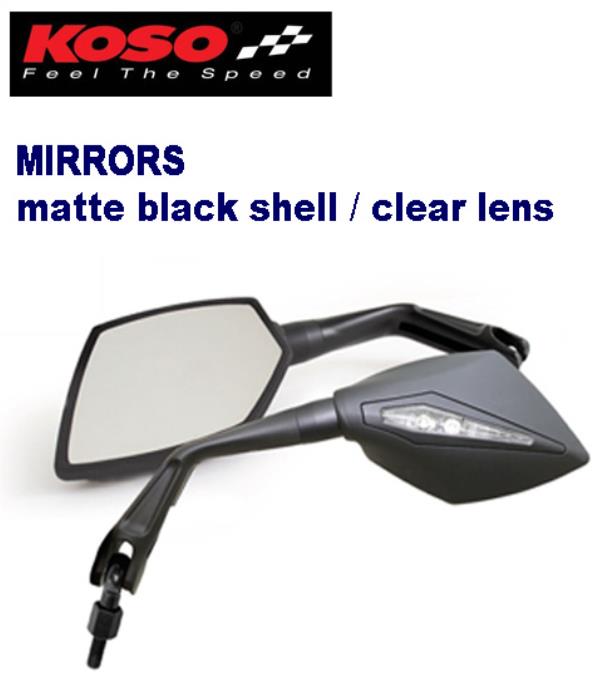 공용 코소 KOSO 거울 matte black shell/clear iens