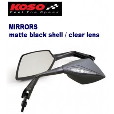 공용 코소 KOSO 거울 matte black shell/clear iens
