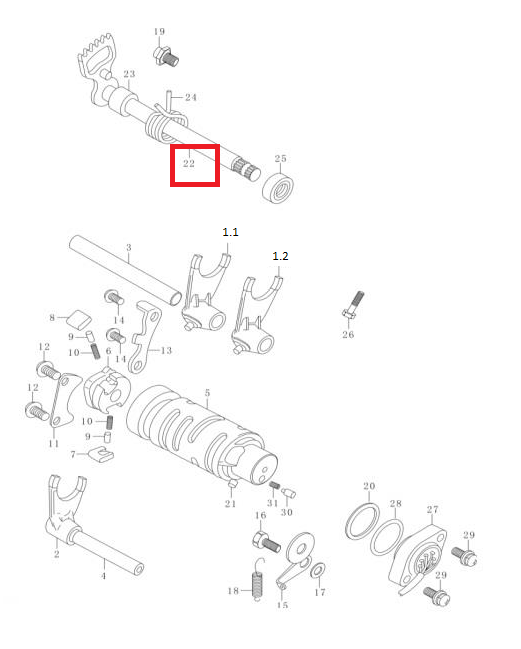 GV300 (아퀼라) 첸지ASSY