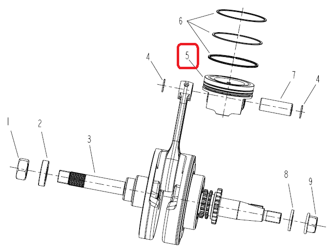 QJ125(욜로) 피스톤