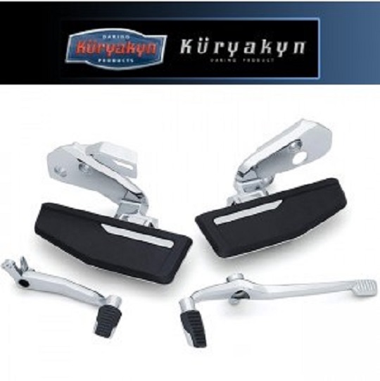 쿠리야킨(Kuryakyn) Honda(혼다) '18~'23 GL1800(골드윙) Omni Driver Floorboard Kit (드라이버 플루어보드 킷-메뉴얼용-크롬) 6752