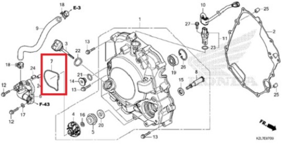 ADV350 어드방350 FORZA350 포르자350 워터펌프커버가스켓 19226-K1B-T00