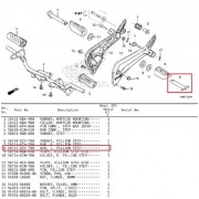 슈퍼커브110 SUPER CUB110 스텝바(뒤)좌측 발판 50712-KZV-T00